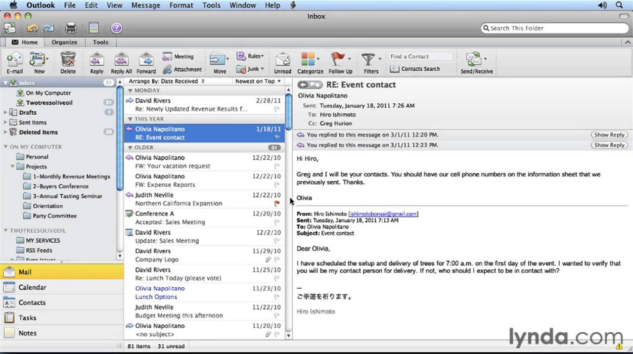 outlook for mac 2011